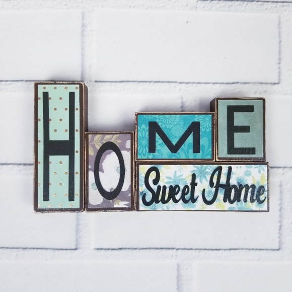 Other - Inspirational wooden quote block Decor